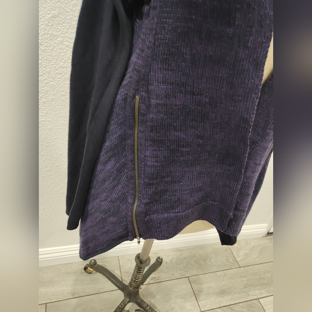 Lululemon wrap it up sweater cardigan size 12 purple merino wool - Picture 6 of 9